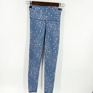 ✅ AERIE CHILL PLAY MOVE BLUE WITH‎ SILVER STAR LEGGINGS SIZE X-SMALL